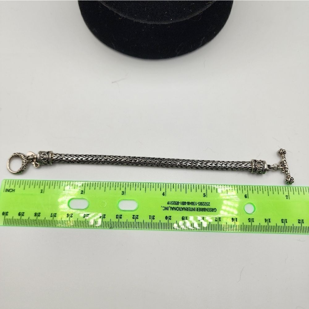 Sterling Silver Byzantine Toggle Bracelet 7" NWOT - Picture 2 of 6